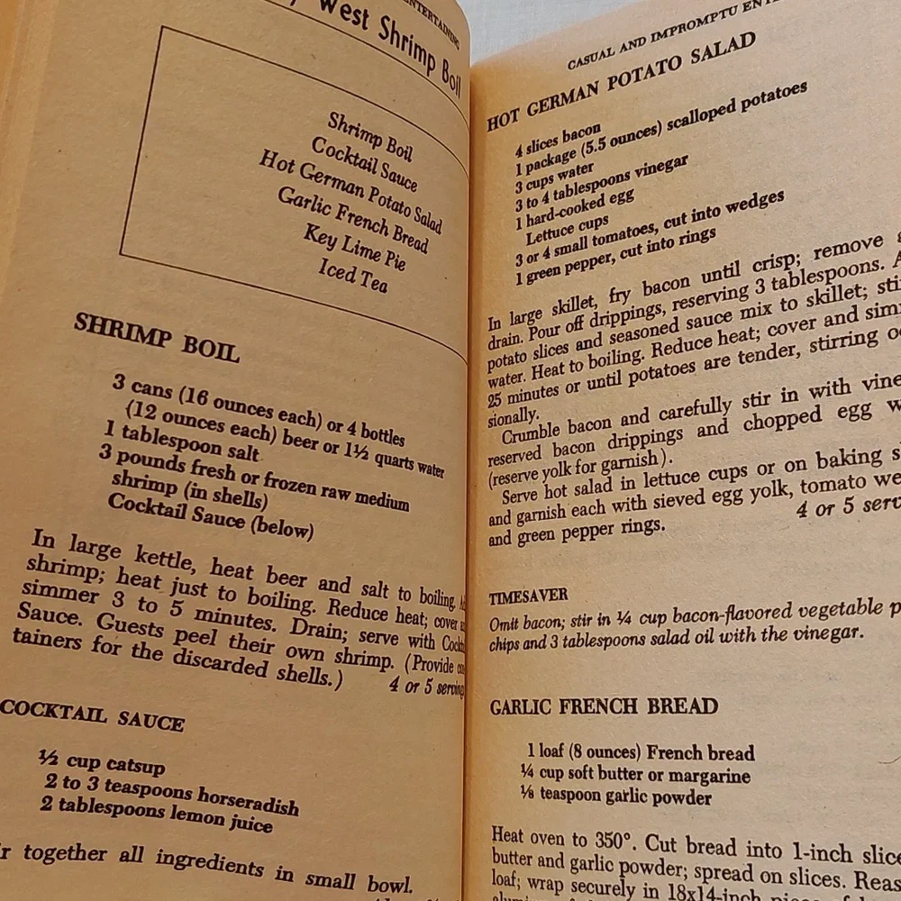Vintage 1975 Betty Crocker Dinner Parties Cookbook